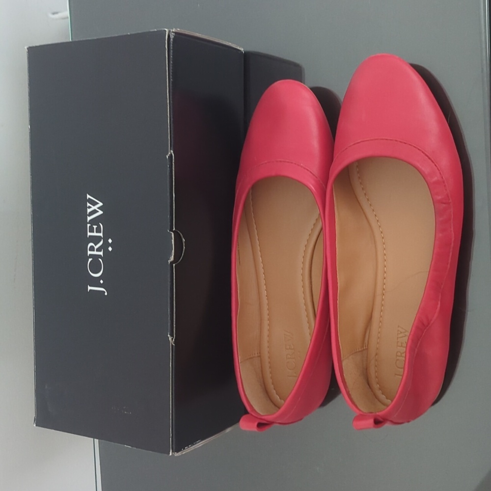 J CREW Lizzie leather ballet flats